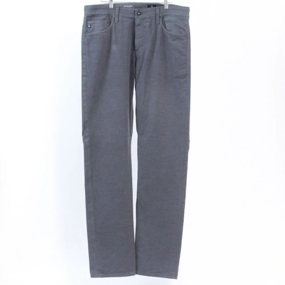 Adriano Goldschmied Mens Graduate Tailored Fit Charcoal Gray Chinos/Pants, 34W - Picture 1 of 8